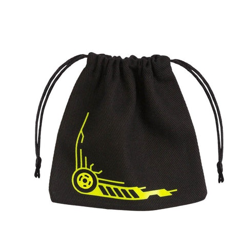 Galactic Dice Bag Black Yellow Cotton RPG DnD Drawstring Pouch Q-Workshop