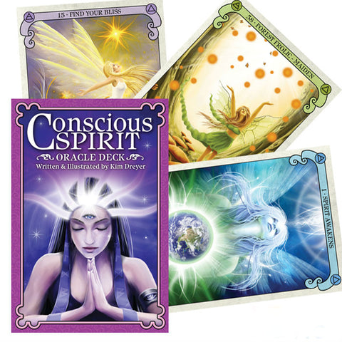 Conscious Spirit Oracle Deck by Kim Dreyer 44 Cards US Games Systems