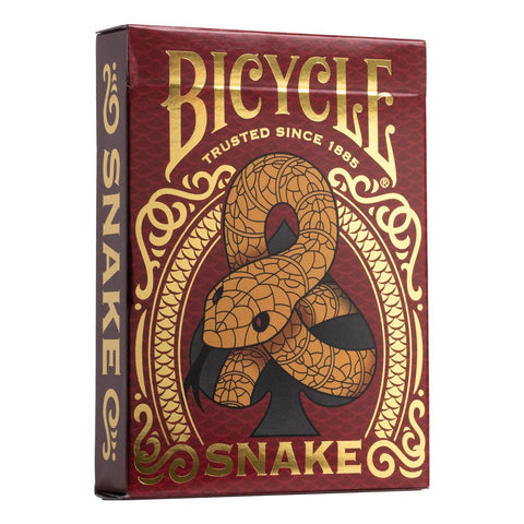 Bicycle Snake Playing Cards Deck Red Gold Poker Magic Sealed USA
