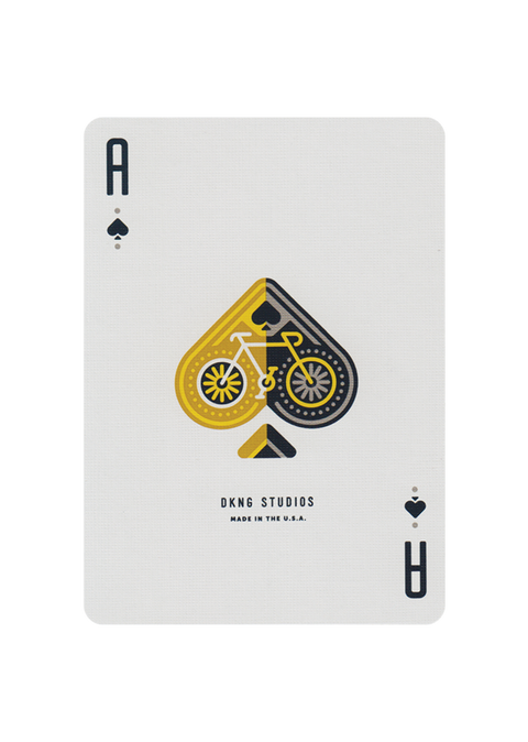 DKNG Yellow Wheel Playing Cards Poker Deck Bicycle Style Made in USA