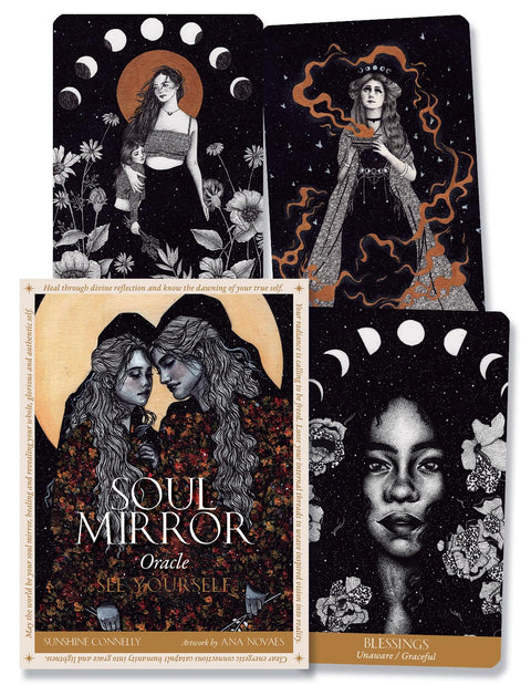 Soul Mirror Oracle Card Deck: See Yourself Blue Angel By Sunshine Connelly