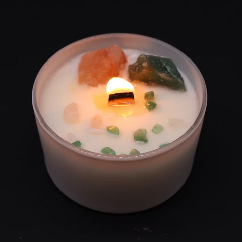 Chakra Crystal Candle - Heart Chakra Ancient Wisdom