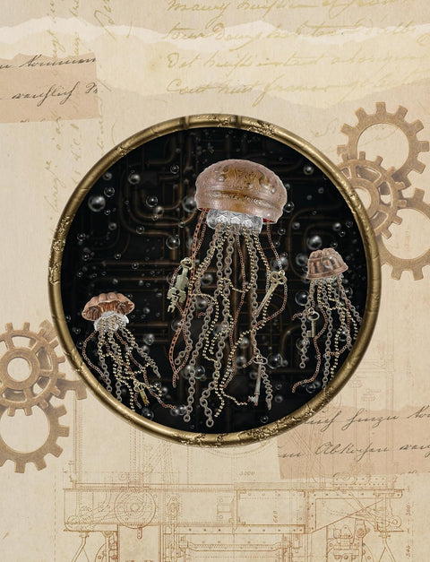 Zoologica Steampunk Pendulum Journal by Maxine Gadd Blue Angel 220pg