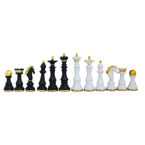 Italfama Baroque Chess Pieces Hand Painted Resin 15cm King Made in Italy