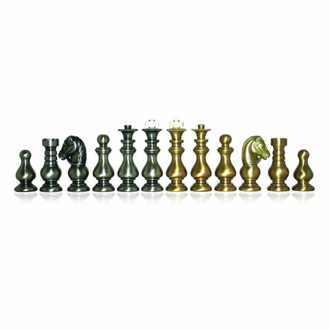 Italfama French Brass Chess Pieces Gold Silver Plated King 7.5cm Italy
