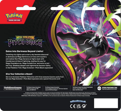Pokémon Mega Evolution Pitch Black 3-pack Blister Binacle