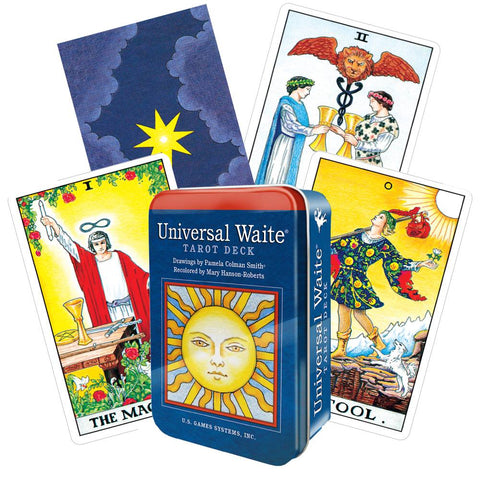 Universal Waite Tarot Tin Deck Pocket Size by US Games Hanson-Roberts