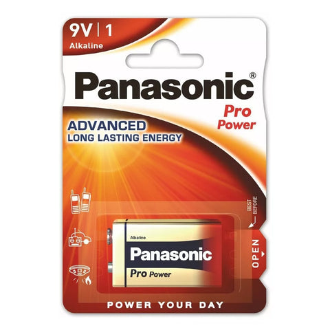 Panasonic Alkaline Pro Power 9V 6Lr61 Battery E Block 6Lf22