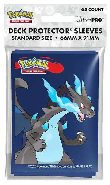 Mega Charizard X Pokemon Card Sleeves 65ct Ultra Pro Deck Protectors