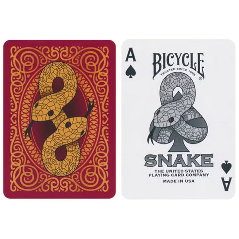 Bicycle Snake Playing Cards Deck Red Gold Poker Magic Sealed USA