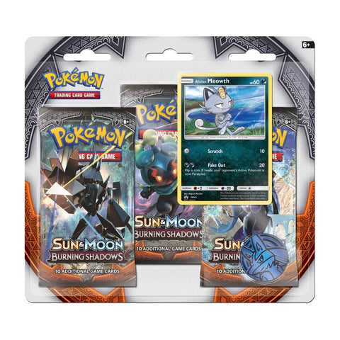 Pokemon TCG Sun & Moon Burning Shadows 3-Pack Blister Alolan Meowth EN