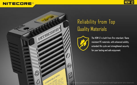 Nitecore New i2 Intellicharger Universal Smart 2-Slot Li-ion NiMH Charger