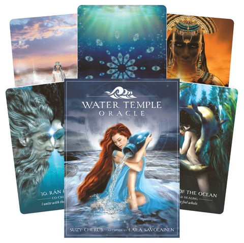 Water Temple Oracle Cards Deck Blue Angel Suzy Cherub Esoteric Divination