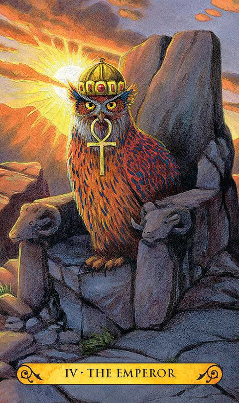 Tarot of the Owls Mini 78-Card Deck Pocket Size Owl Tarot Llewellyn