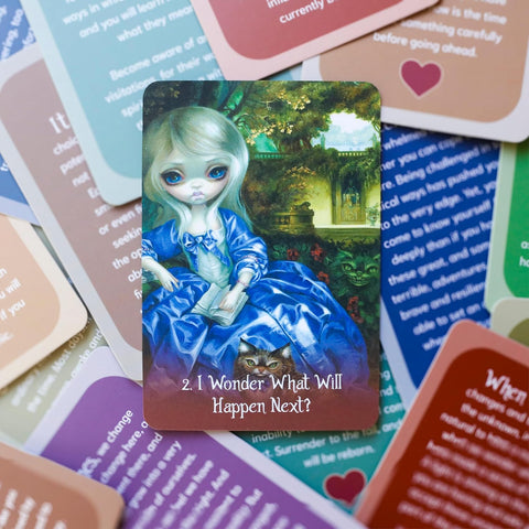 Alice in Wonderland Pocket Oracle Deck 45 Cards & Guidebook by Blue Angel