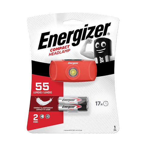 Energizer Compact LED Headlamp LP1281 55 Lumens with 2x AAA Batteries