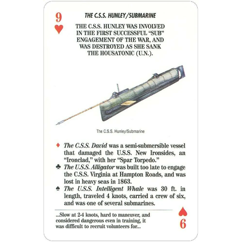 Arms and Armaments Civil War Playing Cards Deck US Games Systems Blue
