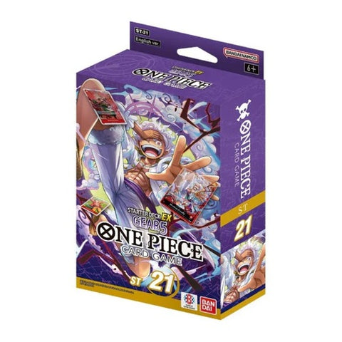 One Piece Card Game Gear 5 ST-21 Starter Deck + Sleeves Bonus Pack
