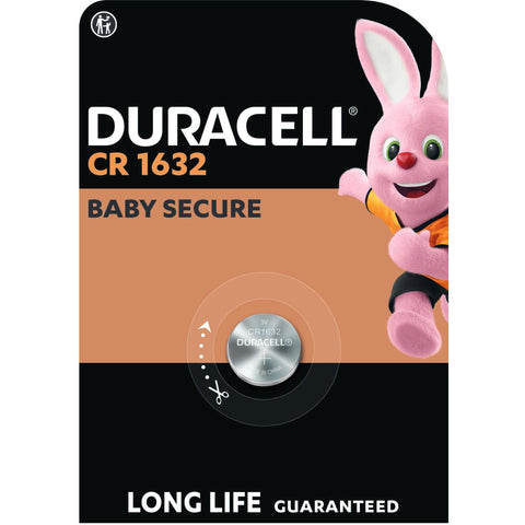 1x Duracell CR1632 3V Lithium Coin Battery for Car Key Fob Watch