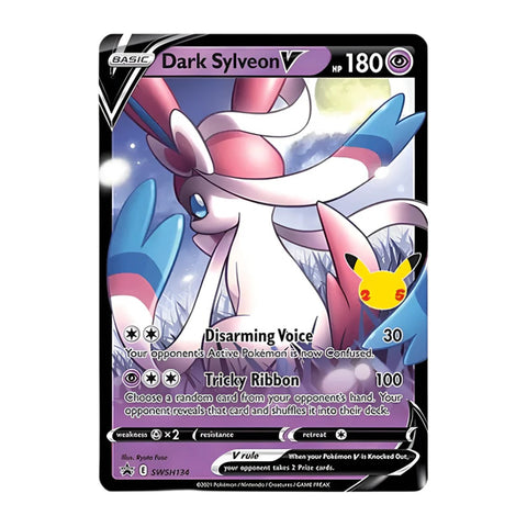 Pokemon TCG Celebrations Dark Sylveon V Tin with 8 Booster Packs EN