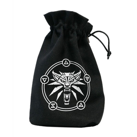The Witcher School of the Wolf Dice Bag Black Cotton RPG Pouch Q-Workshop