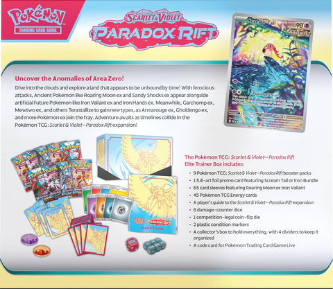 Pokemon TCG Paradox Rift Roaring Moon Elite Trainer Box Scarlet & Violet