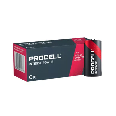 10x Duracell Procell Intense C Alkaline Batteries 1.5V Industrial LR14