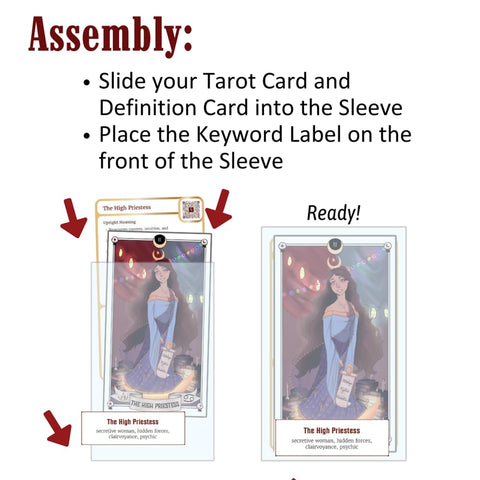 Tarot Training Sleeves Learning Kit with Cards & Labels by Schiffer