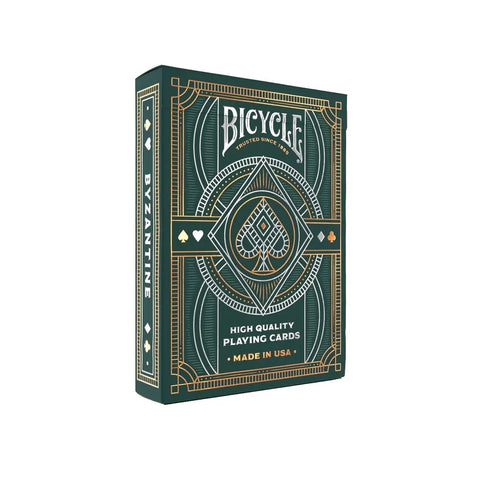 Bicycle Byzantine Playing Cards Deck Green Poker Size Custom Design