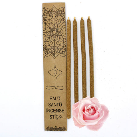 4x Palo Santo Large Rose Incense Sticks AW Gifts Meditation & Odor Relief