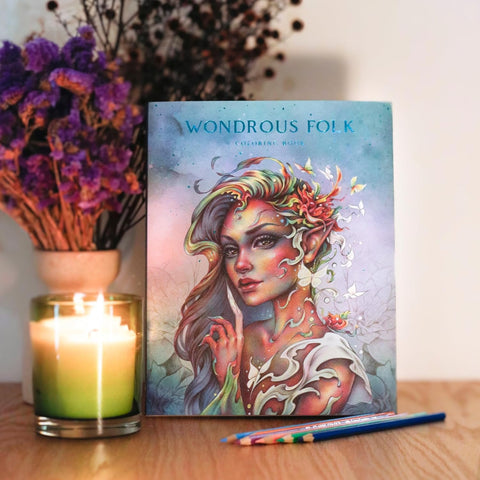 Wondrous Folk Coloring Book Blue Angel