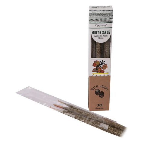 Ancient Wisdom Golden White Sage Resin Incense Smudge Sticks, 6 Pack