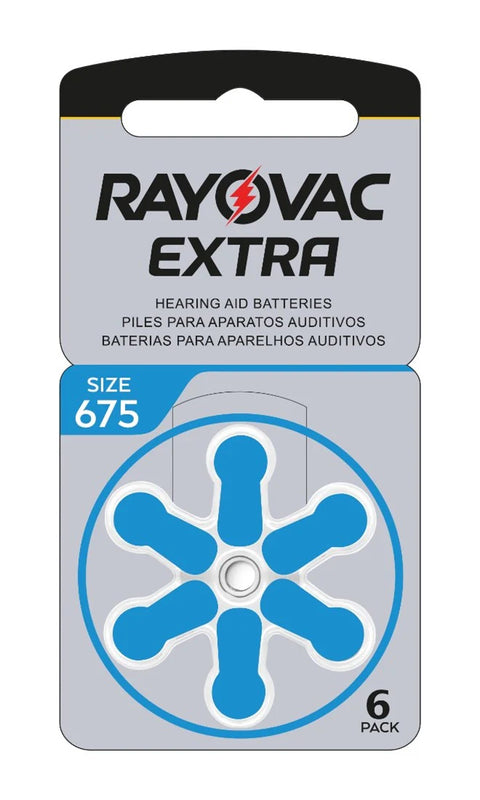 120x Rayovac Extra Advanced Size 675 MF PR44 Hearing Aid Batteries 1.45V