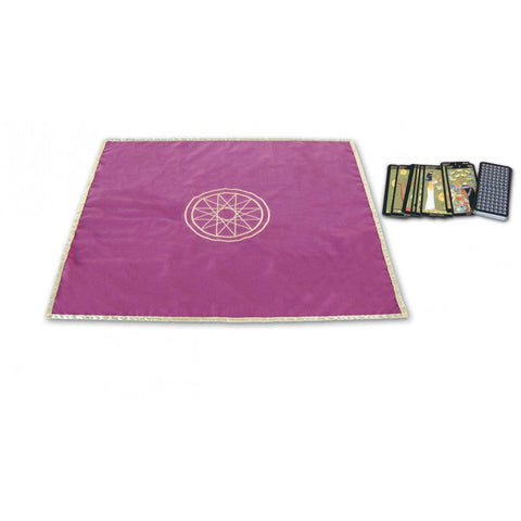 Lo Scarabeo Mercury Purple Velvet Embroidered Tarot Cloth 80x80cm