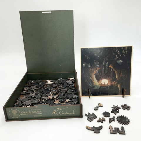 M.K. Ciurlionis Tale of the Kings 150pc Wooden Jigsaw Puzzle, M Size