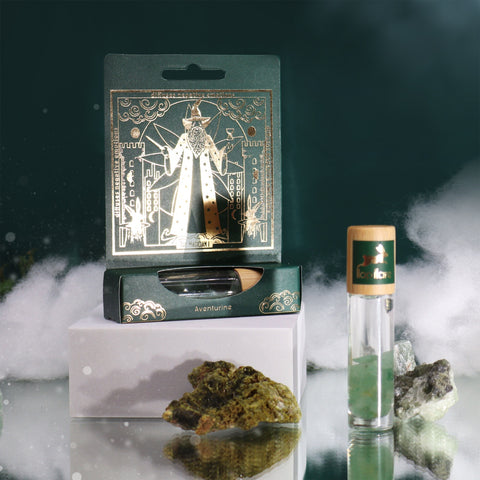 Hop Hare Aventurine Essential Oil Roll-On Peppermint & Lime Tarot Magician