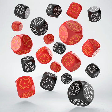 Fortress Compact D6 Dice Set Black & Red Role Playing Games Q-Workshop Stcb04