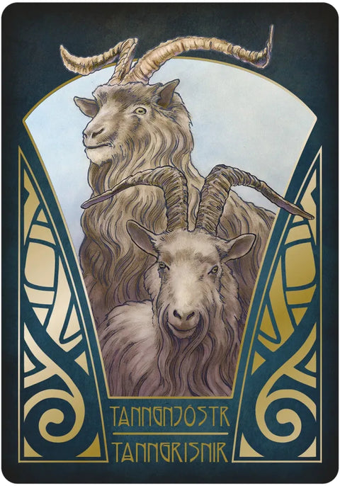 Gjallarhorn Norse Oracle Deck by US Games, 62 Gilt Cards & Guidebook