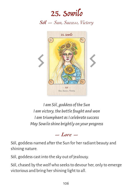 Norse Goddess Rune Oracle Cards Deck And Guidebook Feminine Blue Angel