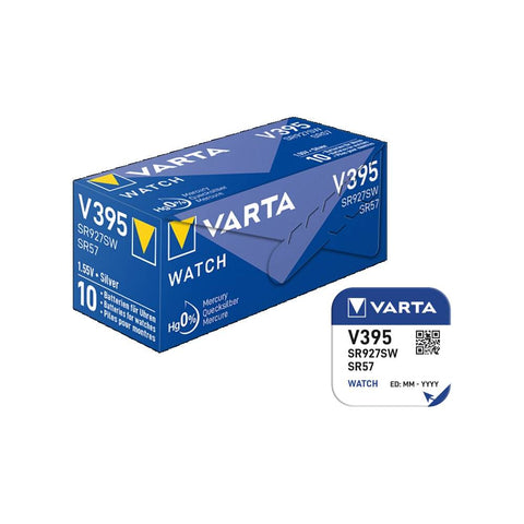 10x VARTA 395 SR927SW 1.55V Silver Oxide Watch Batteries SR57