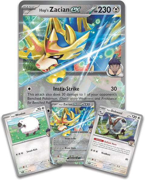 Pokemon Scarlet & Violet Hop's Zacian ex Collection Box 4 Booster Packs EN