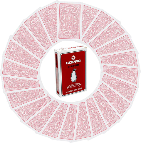 Copag Pinguim Red Bridge Size Playing Cards Deck – 54-Card Paper