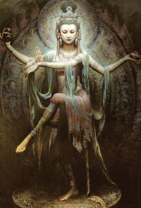 Pocket Kuan Yin Oracle Deck by Alana Fairchild 44 Cards Blue Angel