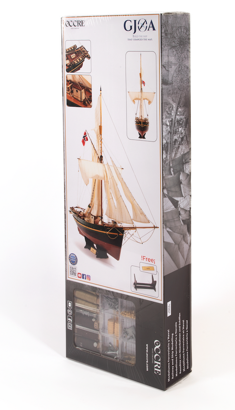 OCCRE Gjøa Wooden Ship Model Kit 1:45 Scale, 725mm, 1991 Parts