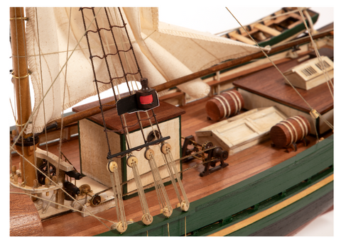 OCCRE Gjøa Wooden Ship Model Kit 1:45 Scale, 725mm, 1991 Parts