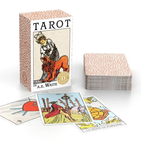 Mini Tarot A.E. Waite & Petit Lenormand French 2 Deck Box Set Cartamundi
