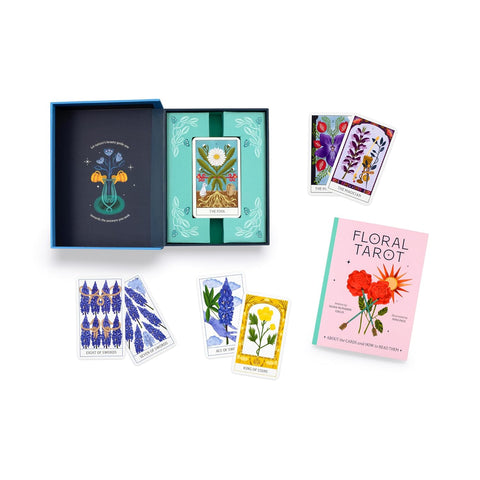 Floral Language Tarot Card Deck & Guidebook 78 Cards by Kaddo