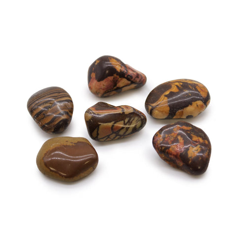 12 Medium African Tumble Stones - Jasper Nguni Gemstones Ancient Wisdom NEW