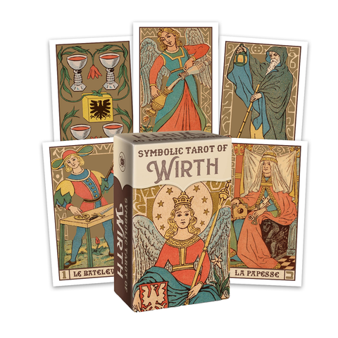Symbolic Tarot Of Wirth Mini Cards Deck Esoteric Historic Lo Scarabeo