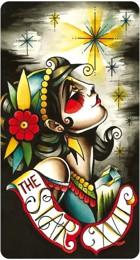 Eight Coins Tattoo Tarot Mini Borderless Deck 78 Cards by US Games